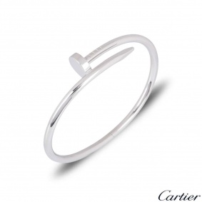 Cartier White Gold Juste Un Clou Bracelet Size 19 B6048319